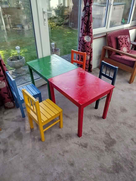 Photo of free Small Childs Tables and Chairs (Desborough Island TW17) #3