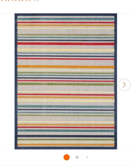 Photo of free Colorful striped rug indoor outdoor (Larchmont) #1