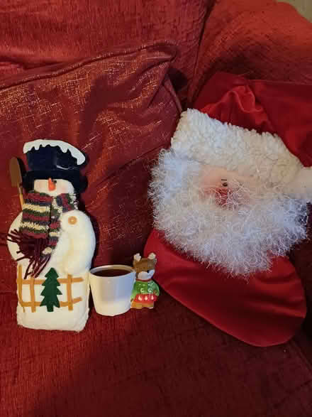 Photo of free Christmas santa stocking, felt snowman & little plant holder (Chatham ME5) #1