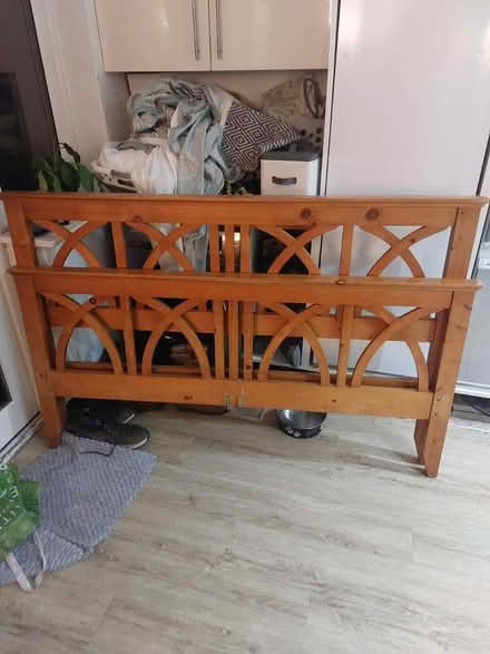 Photo of free King size pine bed frame (Eastwood) #1