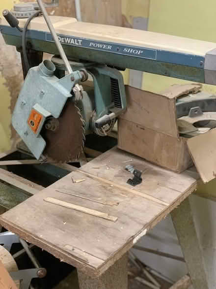 Photo of free Old De Walt bench saw on stand (Axminster town) #1