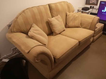 Photo of free 3-Seater Sofa & Footstool (Basildon, Essex) #2