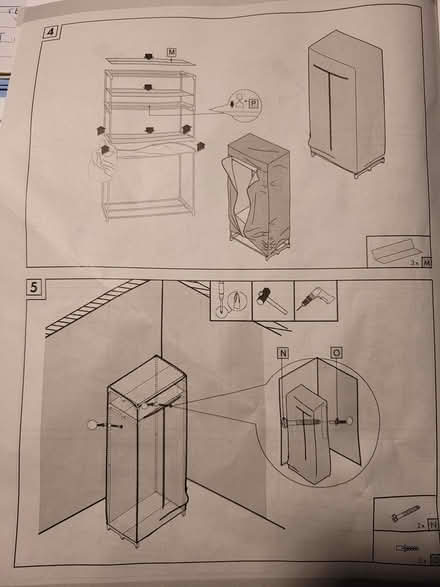 Photo of free Portable wardrobe with shelf & rail (Balerno EH14) #3