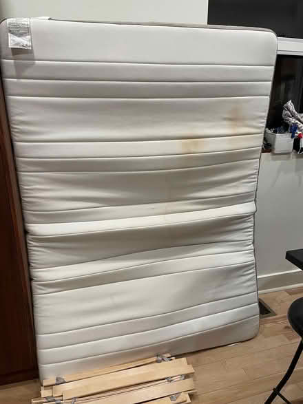 Photo of free Full size bed frame + mattress (Mt. Pleasant) #1