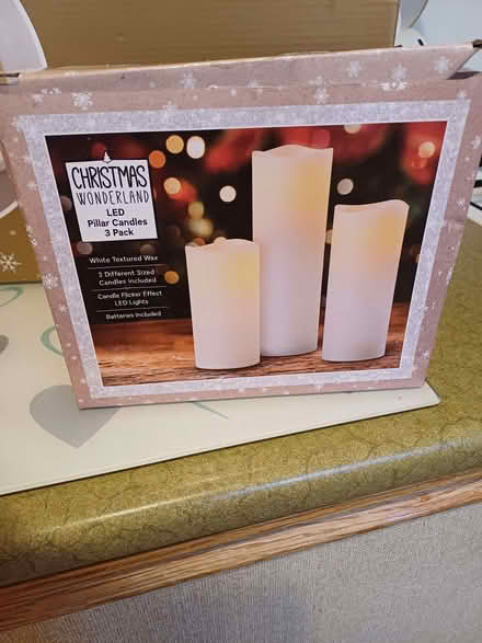 Photo of free Christmas LED set of 3 pillar candles (Chatham ME5) #1