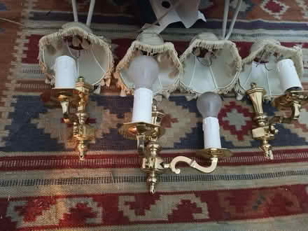 Photo of free Brass coloured wall lamps (Globe Town E2) #1