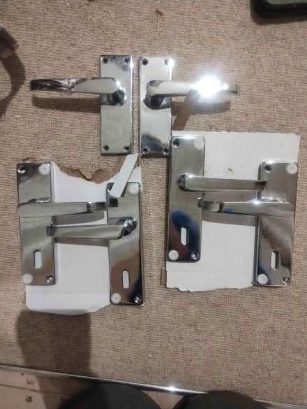 Photo of free 3 chrome door handles (Sydenham SE26) #1