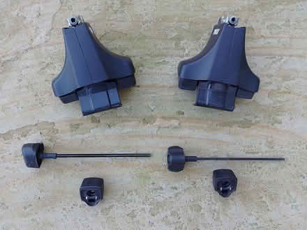 Photo of free Thule car roof rack fittings + 108cm square bars (Penrith CA11) #3