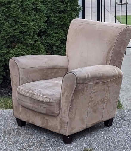 Photo of free chair, tan colour ultra suede (cambridge west side) #1