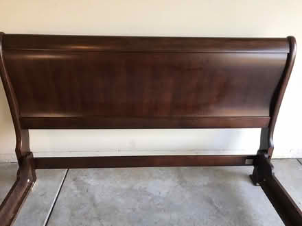 Photo of free King Size Wood Sleigh Bed (El Dorado Hills-Promontory) #2