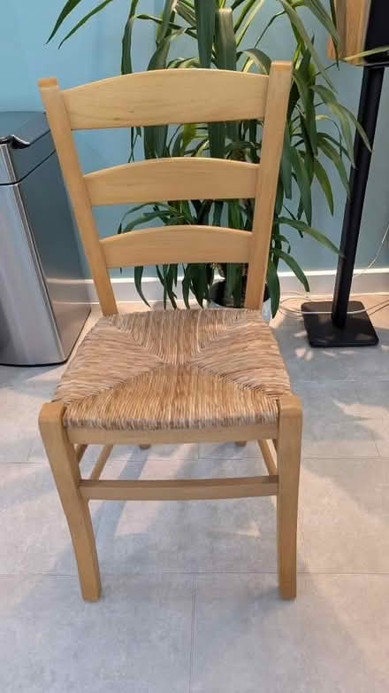 Photo of free Dining chair - wood and raffia (Bow E3) #1