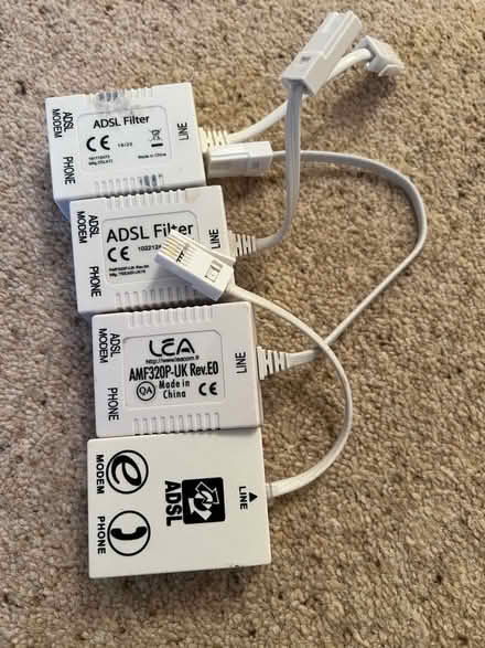 Photo of free 5 ADSL filters (Langwathby CA10) #1