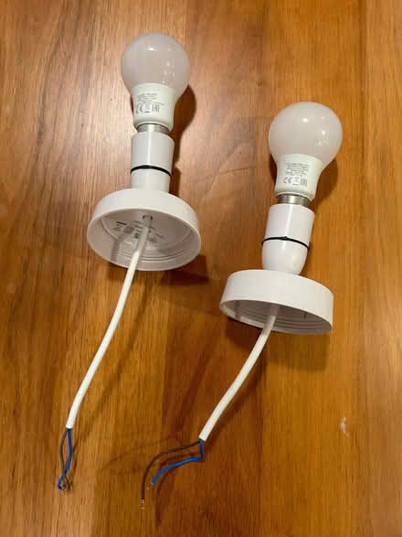 Photo of free 2 x ceiling roses with LED bulbs (Askew Road W12) #1