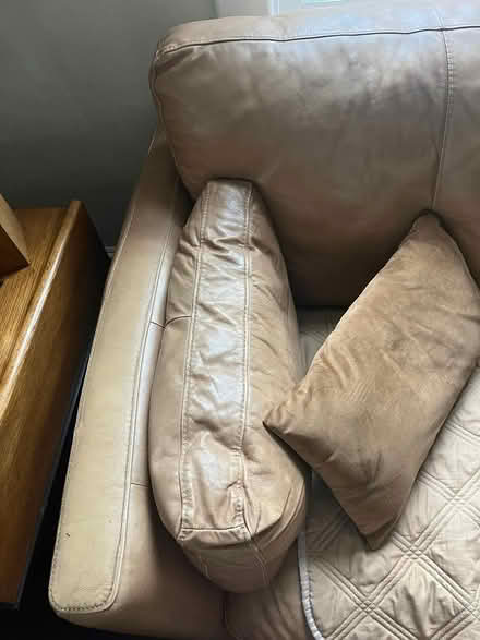 Photo of free Leather couch free with cover (Cherrydale area N Arlington) #3