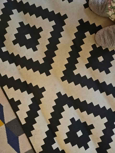 Photo of free Black and white IKEA rug 198 x 196cm. (Moorside M27) #3