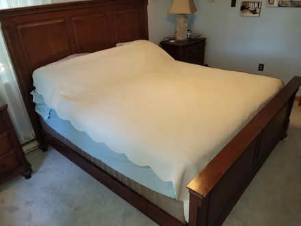 Photo of free King Size Bed Frame - wood (Tunkhannock, Wyoming County PA) #1