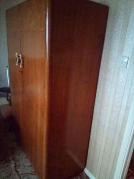 Photo of free Vintage Teak Lockable Two Door wardrobe with 1 shelf (Hoddesdon EN11) #2