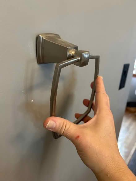 Photo of free Brushed Nickel Towel Holder (Harmans) #2