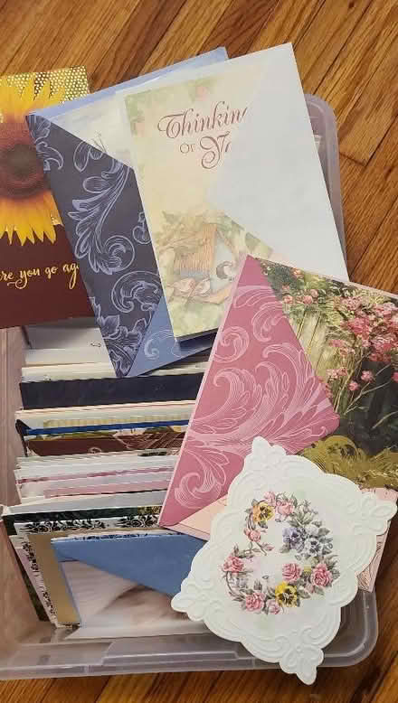 Photo of free Box of greeting cards (Evanston- Dempster & Chicago) #1