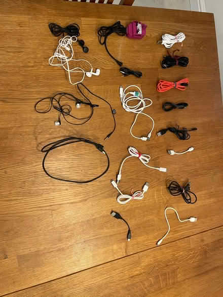 Photo of free Various charging cables and ear phones (Oswestry SY11) #2