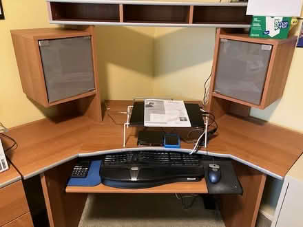 Photo of free Corner tech desk (Tigard, Oregon) #1