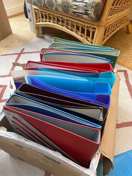 Photo of free Box of ring binders (Woolton L25) #1