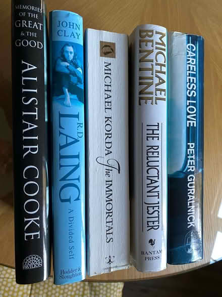 Photo of free Hardback Biography Books x 5 (Sharmans Cross B90) #1