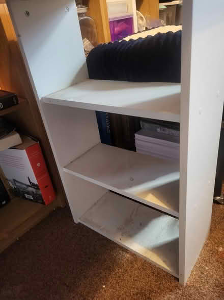 Photo of free White desk with draws and shelves (Carlton) #4