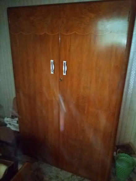 Photo of free Vintage Teak Lockable Two Door wardrobe with 1 shelf (Hoddesdon EN11) #1