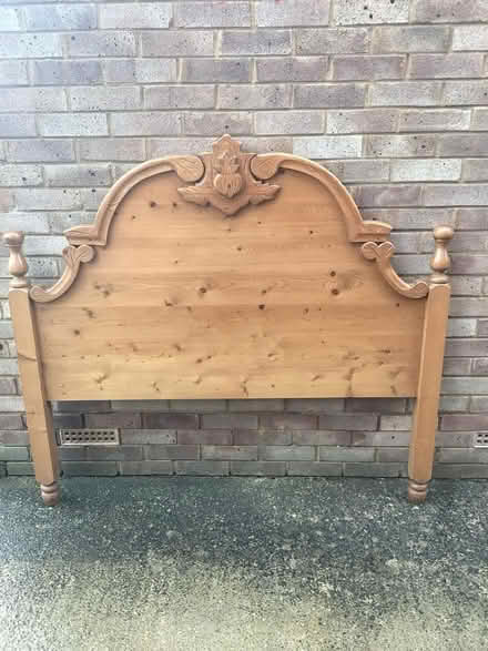 Photo of free Double headboard. Pine (Leckhampton GL53) #1