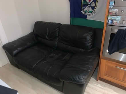 Photo of free Old black sofa (W7) #1