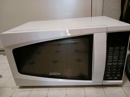 Photo of free Sunbeam White Icon Microwave (Downtown Walnut Creek) #1