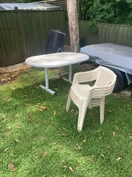 Photo of free Outdoor table and 4 chairs (St Ives) #1