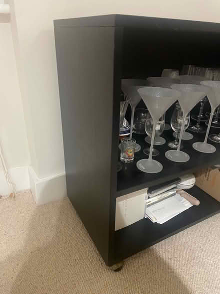 Photo of free Black open sideboard (W14 9) #3