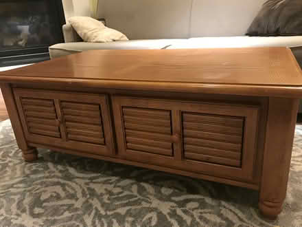 Photo of free Wooden coffee table with drawers (Speedvale & Delhi) #1