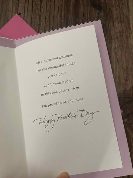 Photo of free Mother’s Day card (son) (Bells corners) #2