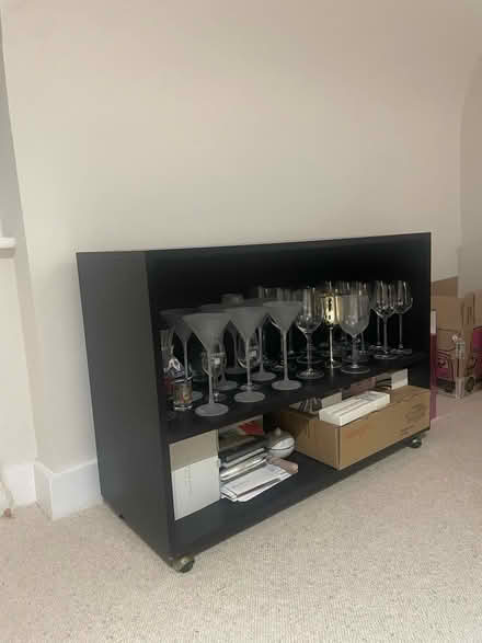 Photo of free Black open sideboard (W14 9) #1