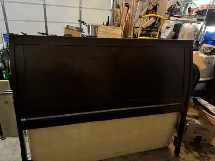 Photo of free Queen-sized headboard& metal frame (Wolftrap) #1