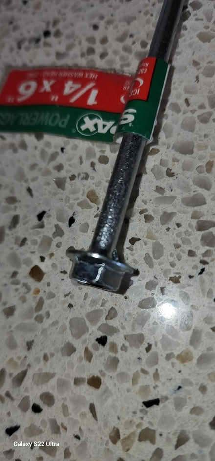 Photo of free 6 inch hex washer head .zinc (Peabody) #1