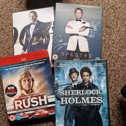 Photo of free 4dvds skyfall ,spectre, Rush, sherlock holmes (Clive Vale TN35) #1