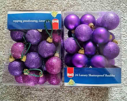 Photo of free Purple Christmas baubles (Purbrook) #1