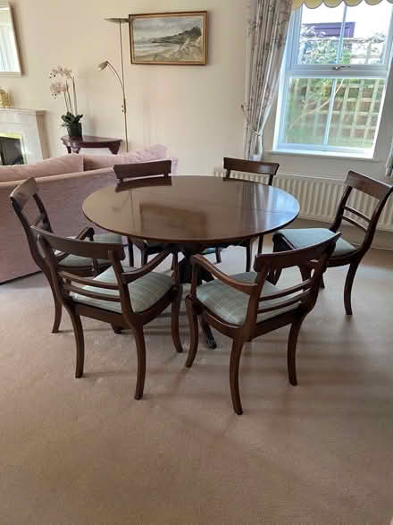 Photo of free Round dining table and 6 chairs (Yapton BN18) #1