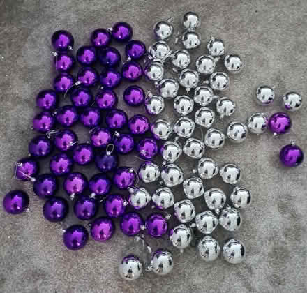 Photo of free Purple Christmas baubles (Purbrook) #2