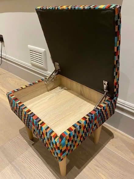 Photo of free Small ottoman with storage. Unused (High St Ken W8) #2