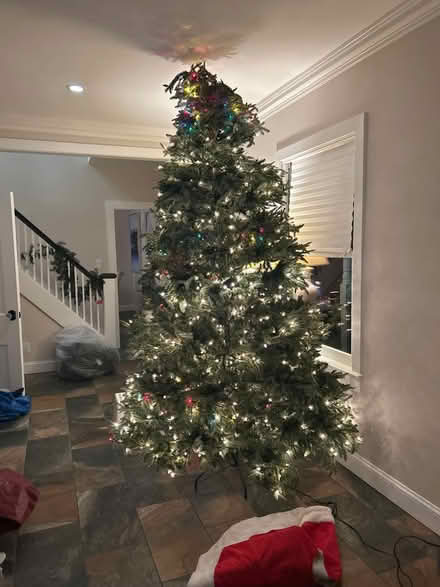 Photo of free Pre-lit Christmas Tree almost 9ft (Shippan point) #1