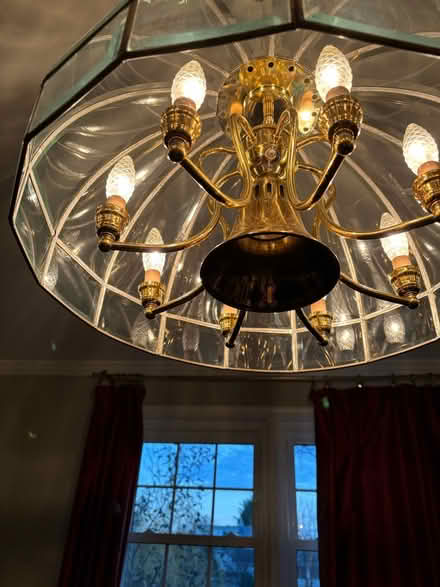 Photo of free Elegant beveled glass chandelier (Chalfont 18914) #3