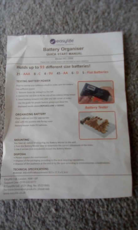 Photo of free battery organiser/tester (Waterlooville) #2