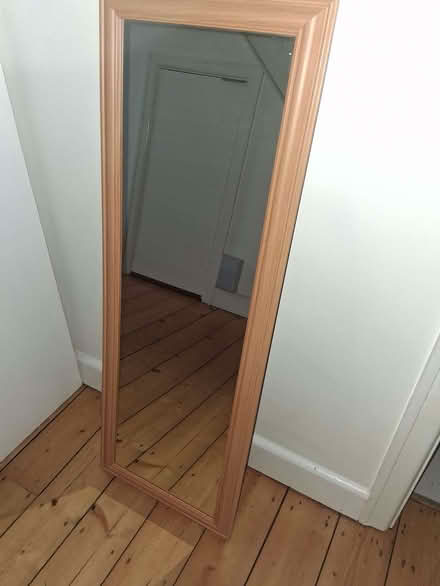 Photo of free Mirror with light wood effect frame (Headington OX3) #1