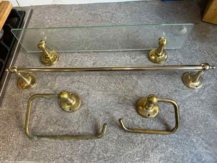 Photo of free Old brass bathroom fittings (Brackley. NN13) #1