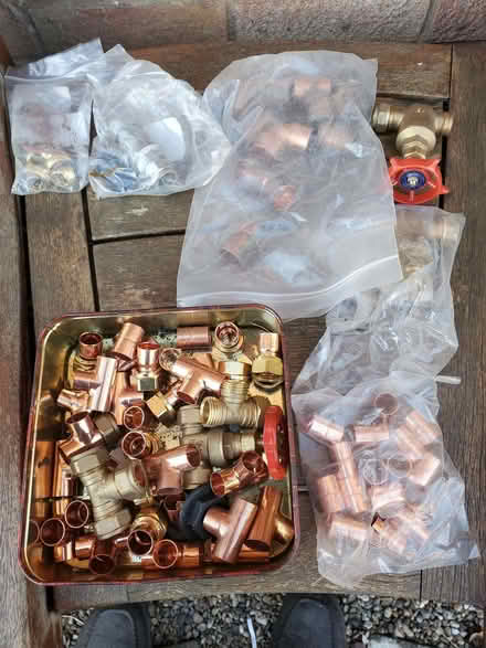 Photo of free Copper and brass Plumbing fittings (Woodloes Park CV34) #1